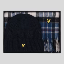 Set regalo Lyle & Scott sciarpa e cappello a quadri